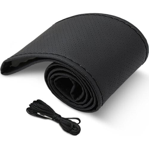 DIY Car Steering Wheel Covers soft Leather braid for VW jetta Golf 6 POLO Passat Cruze kIA RIO HYUNDAI IX35 Solaris Opel Mokka