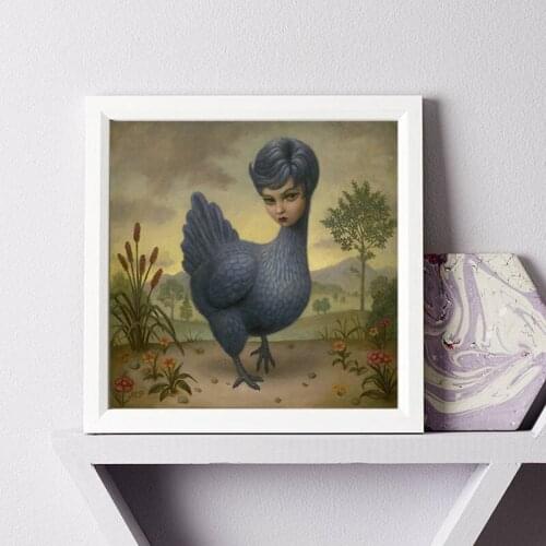 The Blue Chicken By Mark Ryden Art Canvas Posters Prints Painting Wall Pictures For Office Bedroom Modern Home Decor Accessories