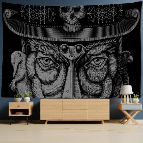 Psychedelic Eye Tapestry Wall Hanging Death Witchcraft Mandala Tapiz Dark Dormitory Art Room Home Decor