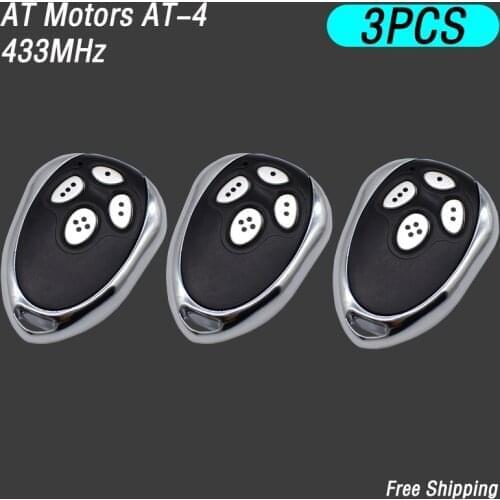 3PCS Free Shipping Russia The Best Alutech AT-4 AnMotors ASG1000 Gate Remote Control 433.92 MHz for The Garage