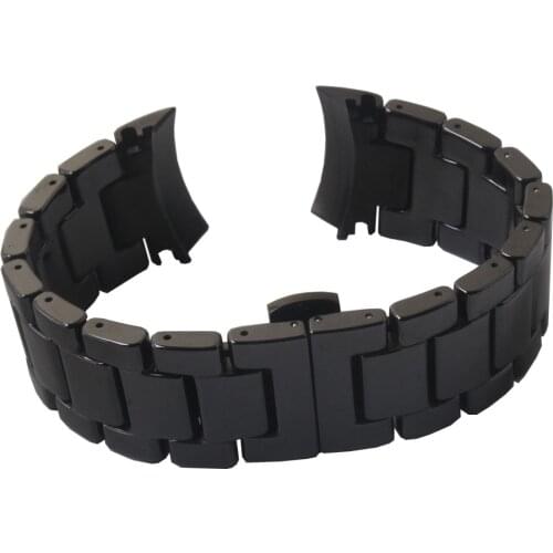 Promotion Watchband special curved end stainless steel and ceramic Watch band strap bracelet for Samsung Gear S3 Frontier Galaxy