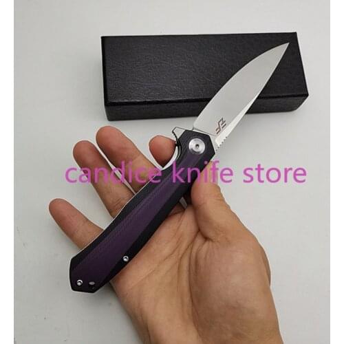 Ef964 Folding Knife D2 Blade G10 Handle Outdoor Hunting Survival Camping Fruit Tactical Pocket Knives EDC Multi Tools