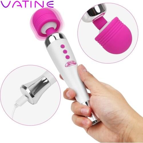 VATINE 12 Speed Powerful Vibrator AV Massager Vibrators G-spot USB Charging Magic Wand Clitoris Stimulate Sex Toys for Women