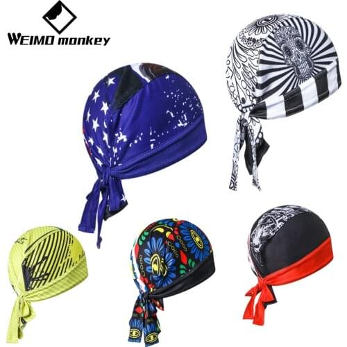 Bike Hat Flexible Cycling Helmet Cap Women Men Black Bicycle bandana pirates scarf MTB Team Headband Headwear Skull 2018