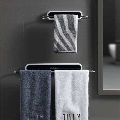 Toilet Towel Rack Towel Bar Bath Towel Holder Wall-mounted Bathroom Shelf Towel Hanger Bathroom Storage Bathroom Accessories