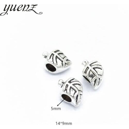 YuenZ 8pcs Antique Silver color Big Hole tree leaf Beads Fit European Charm Jewelry Accessories DIY Findings R175