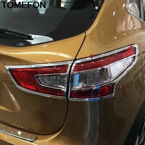 TOMEFON For Nissan Qashqai J11 2016 2017 2018 2019 Tail Rear Light Lamp Frame Moulding Cover Trim Exterior Accessories ABS