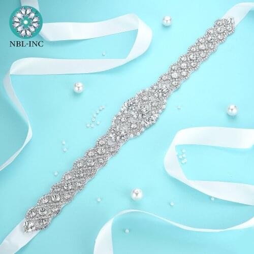 1PC) Rhinestone bridal belt wedding with crystal diamate wedding dress accessories sash belt for wedding dress WDD1047