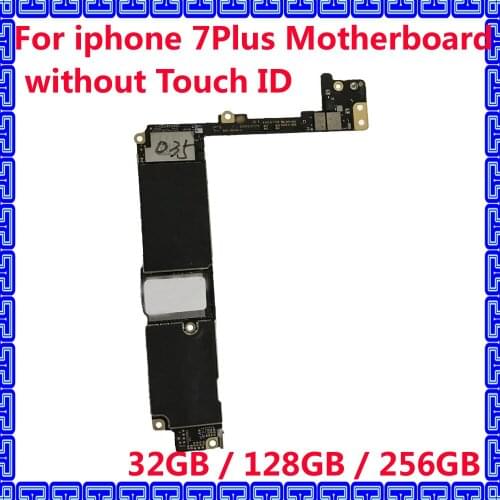 100% Unlocked iCloud IOS system motherboard for iphone 7 Plus 7Plus Original mainboard without touch ID 32GB / 128GB / 256GB