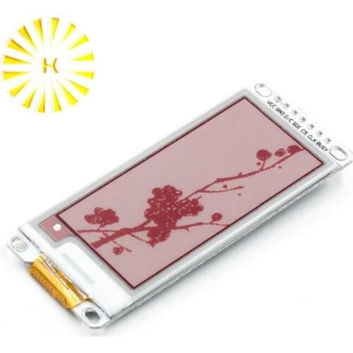 2.13 Inch E-Paper Module E-Ink Display Screen Module Black Red White Color SPI Supports Partial Refresh For Arduino Connector