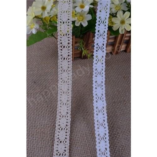 200 Yards Cotton Lace COTTON CLUNY LACE TRIM - ~Beige and white COLOR wholesale