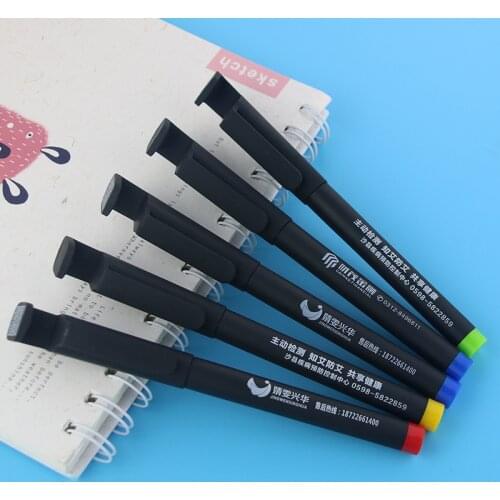 500pcs/set Custom Promotional Pen Water Signature Black Advertising Pen Custom LOGO Two Dimensional Code Pen Custom Logo Gift