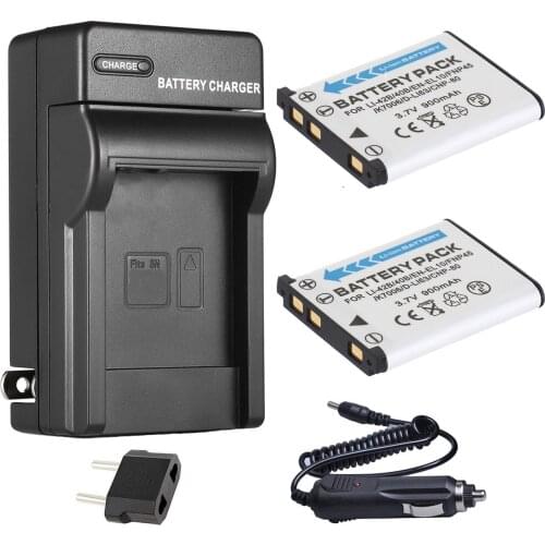 EN-EL10, ENEL10 Battery (2-Pack) + Charger For Nikon CoolPix S60, S80, S200, S203, S210, S220, S230, S3000, S4000 Digital Camera