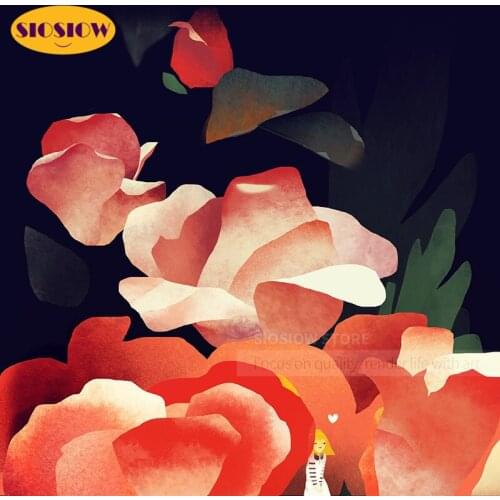 5D Diy Diamond Painting Abstract Art Flowers Mosaic Pictures Full Square Round Drill Daimond Embroidery Decor Living Room Flower