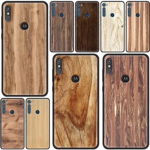 Case for Motorola Moto G9 Play One Fusion Plus G8 Power Lite Soft Funda Hype G Stylus E6s E7 Phone Cover ShellTexture Wood Coque