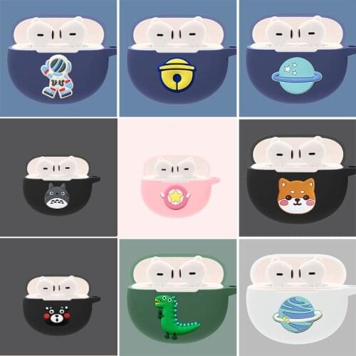 For Oppo Enco air Case,New Cartoon Silicone Shockproof Case For Oppo Enco air bluetooth Earphones Case Anti Lost Strap