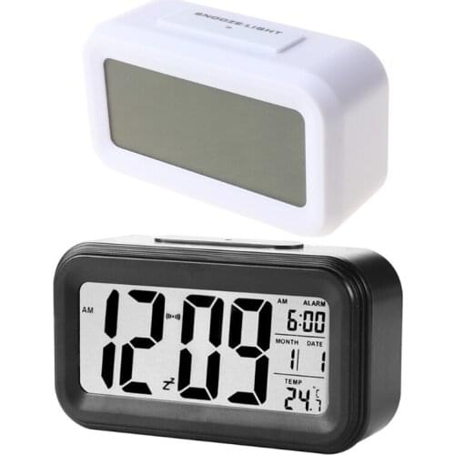 Digital Alarm Clock,LED Display Clocks Snooze Activated Night Light with Date Ca HX6D