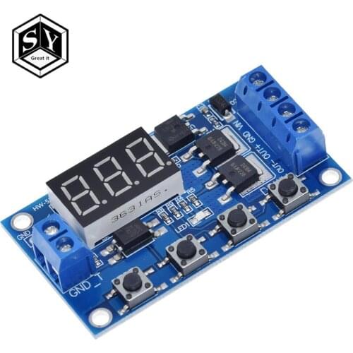 Trigger Cycle Timer Delay Switch 12 24V Circuit Board Dual MOS Tube Control Module