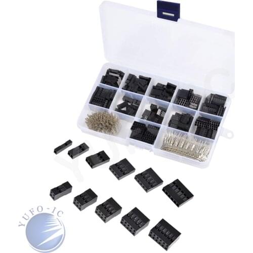 1Box DuPont Housing kit 1*1/2*2/3/4/5/6Pin wire Connector Jumper du pont cap shell pliers crimp male&female 2.54mm Terminal