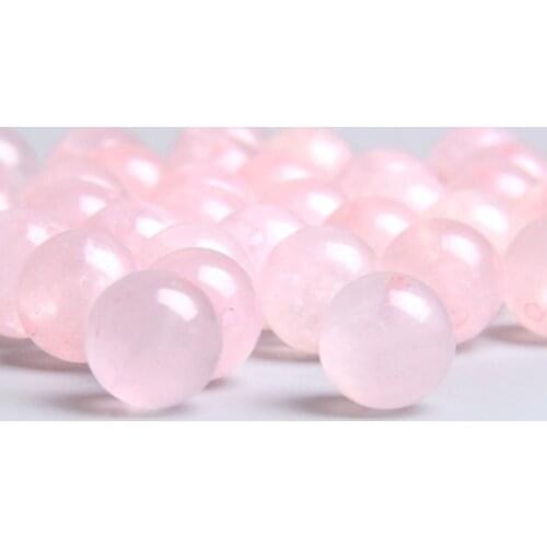 Round 4/6/8/10mm Rose Quartz Loose Beads for DIY Craft Bracelet Necklace Jewelry Making
