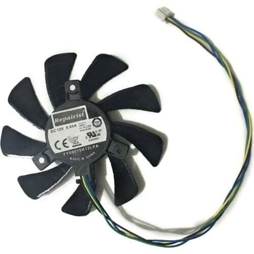 Repairist RX560 RX550 GPU VGA Cooler For Radeon PowerColor Red Dragon RX 550/560 Graphics Card Cooling System as Replacement