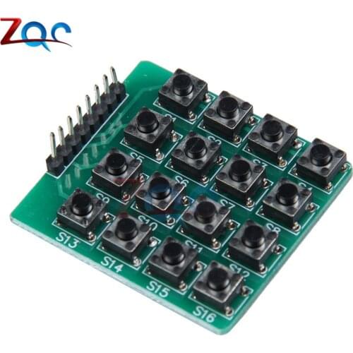 8pin 4x4 4*4 Matrix 16 Keys Button Keypad Keyboard Breadboard Module Mcu for Arduino Diy Kit