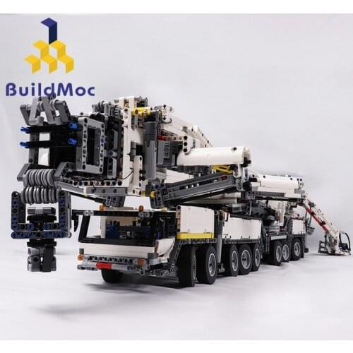 BuildMOC New Power Mobile Crane Building LTM11200 RC Liebherr Technic Motor Kits Blocks Bricks birthday Gift C104