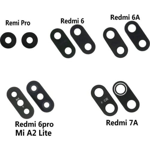 1PCS New Rear Camera Glass & Adhesive sticker for Xiaomi Redmi 6A 6 pro 7A 8A Mi A1 A2 Lite Note 5 5A 6 7 8 Pro Pocophone f1