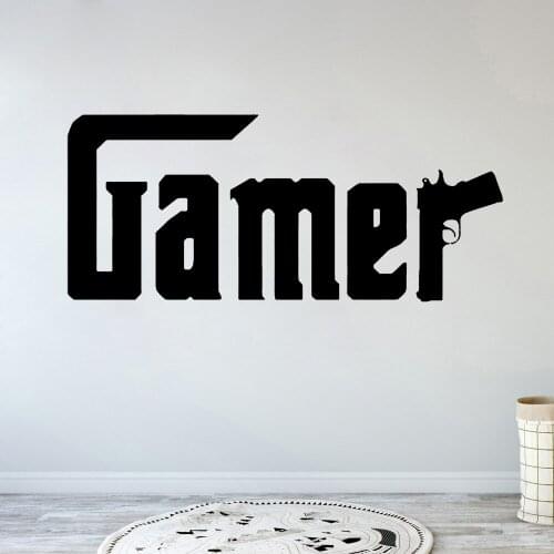 Gamer Wall Decal Controller Video Games Vinyl Wall Stickers Interior Housewares Design Bedroom Home Decor Kids Room Mural B424