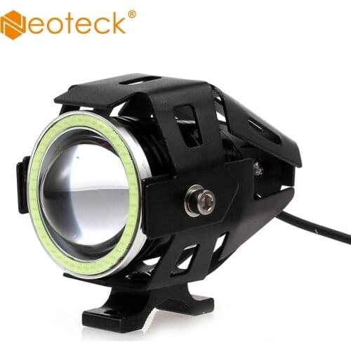 Neoteck 2 Pcs U7 LED Driving Headlight Driving Spot Fog Lamp 125W Moto spotlight Head Light For Motorcycle Motorbike