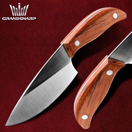 Hunting Knife Fixed Blade Chef Utility Kitchen Knife Boning Fish Vegetables Paring Home Cooking Tools BBQ Gadgets Camping Sport