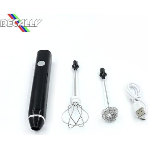 Rechargeable Milk Frother with Egg Beater Milk Frother Household Hand Blender Kitchen Accessories Cooking Gadgets