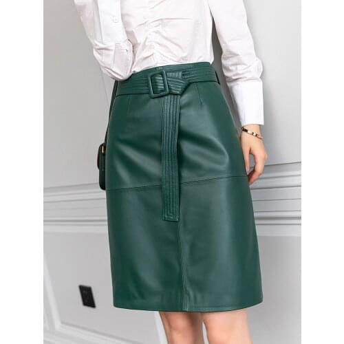 Real Sheepskin Skirts Women Fashion 2021 Womens Summer Skirts Female High Waist Skirts Mini Skirt Faldas Mujer Zjt2398