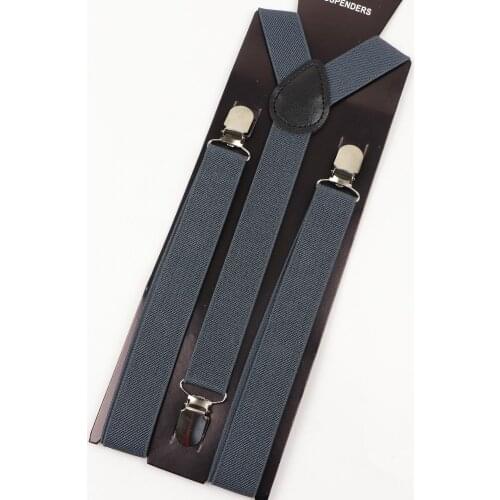 Solid Color Mans Belt Men Women Suspenders Polyester Y-Back Braces Adjustable Elastic