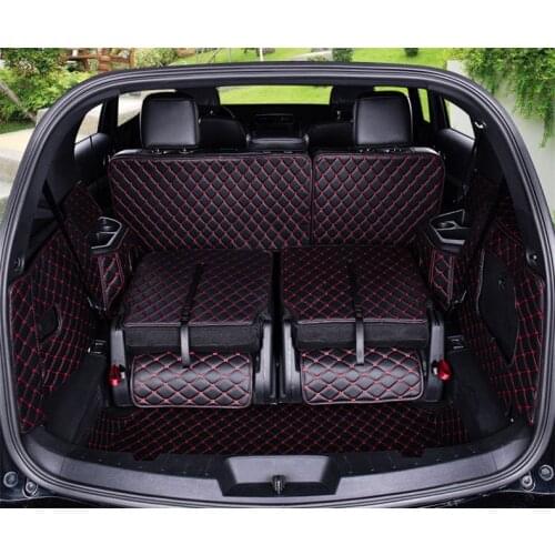 Luxury fiber leather car trunk mat for ford explorer 2011 2012 2013 2014 2015 2016 2017 2018 2019 car accessories
