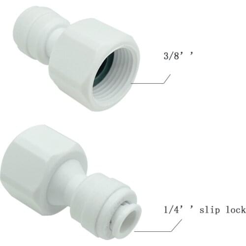 Reverse Osmosis RO Water System Fitting 1/4" Inch 8mm OD Hose Tube 1/2" 3/4" 3/8" Female Plastic Pipe Quick Connectors