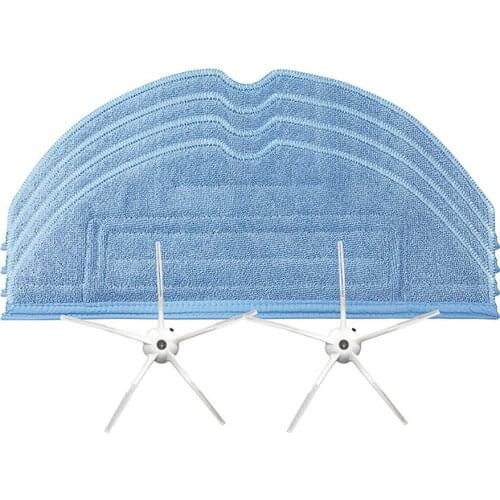 Replacement Mop Cloth Wipes Rag Side Brushes Mop Cleaning Head Pad for Roborock T7S Plus/S7 Sweeping Robot Accessories