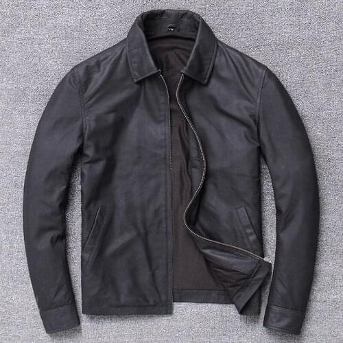 Streetwear 100% Natural Genuine Leather Jacket Men Autumn Spring Clothes 2020 Moto Biker Real Sheepskin Coat Jackets 1930