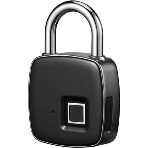 USB Rechargeable Fingerprint Padlock Smart Keyless IP65 Waterproof Anti-Theft Security Lock for Backpack Luggage Bike Office