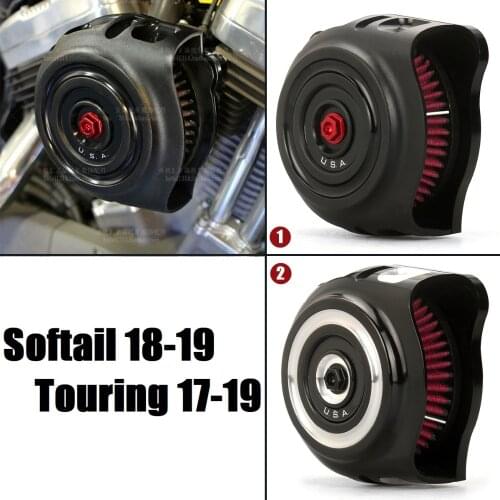 For harley 107 114 117 engine vintage air filter for touring street road electra glide 17-19 softail air intake kit filter 2018