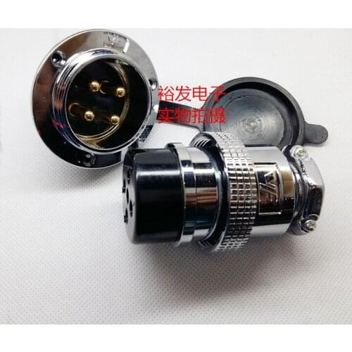 1set=2pcs M40 aviation plug socket 2 3 4 5 8 16 20-pin P pin connector disc flange