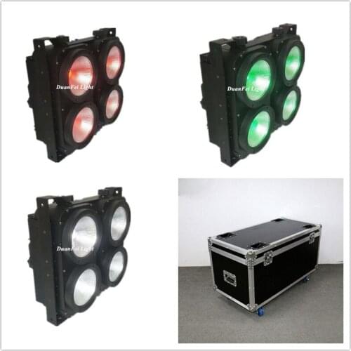 4pcs with flycase) 4x100w rgbw led audience light indoor dmx led blinder rgbw