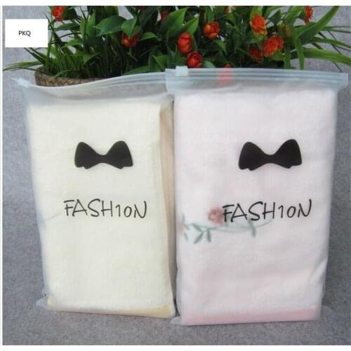 50pcs 20*28cm/30*39cm FASHION Frosted Travel Clothes Storage Bags EVA Zip Lock Pouch Waterproof Cloth Organizer Plastic Bag