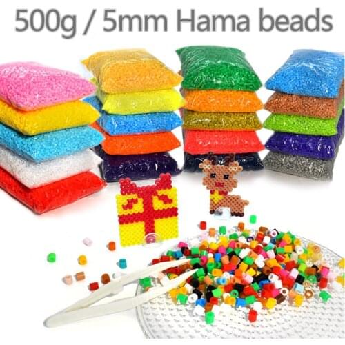 500g/lot 48 color can choose 5mm Hama Beads diy toy food grade Pearly Perler Iron Beads High Quality Handmade Gift Toy