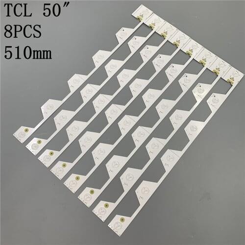 8pcs LED Backlight 6 lamp For TCL L50E5800A U50S6806S LVU500NDEL SW-4C-LB5006-YH2 4C-LB5006-HR2 LB5005 TMT_50E5800_8X6_3030C