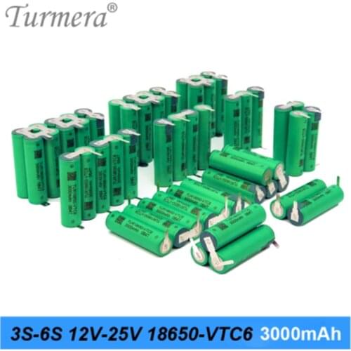 3S 12.6V 4S 16.8V 5S 21V 6S 25V VTC6 Battery Pack US18650VTC6 3000mah Battery 30A for 18V Screwdriver Battery Customize Turmera