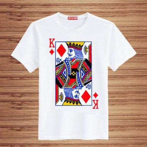 Zuolunouba 2019 New Casual Tees Playing Cards Harajuku Women T-shirt Print O-neck Short Sleeve Summer Tops White
