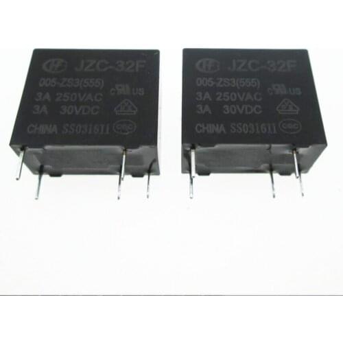 HOT NEW relay HF32F-005-ZS3 HF32F 005-ZS3 JZC-32F-005-ZS3 JZC-32F 005-ZS3 JZC32F 005ZS3 5VDC DC5V 5V DIP4 20pcs/lot