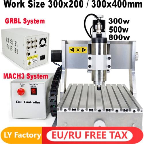 CNC 3020 3040 Engraver Wood CNC Router Machine GRBL Mach3 Hobby DIY Engraving Machine 800W Spindle for Wood PCB PVC Mini CNC3020