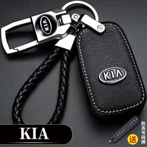For Kia Stinger Sportage ProCeed Ceed Carnival Sorento Rio Picanto K5 GT 2021 2022 Remote Key Shell cover Leather Car key Case